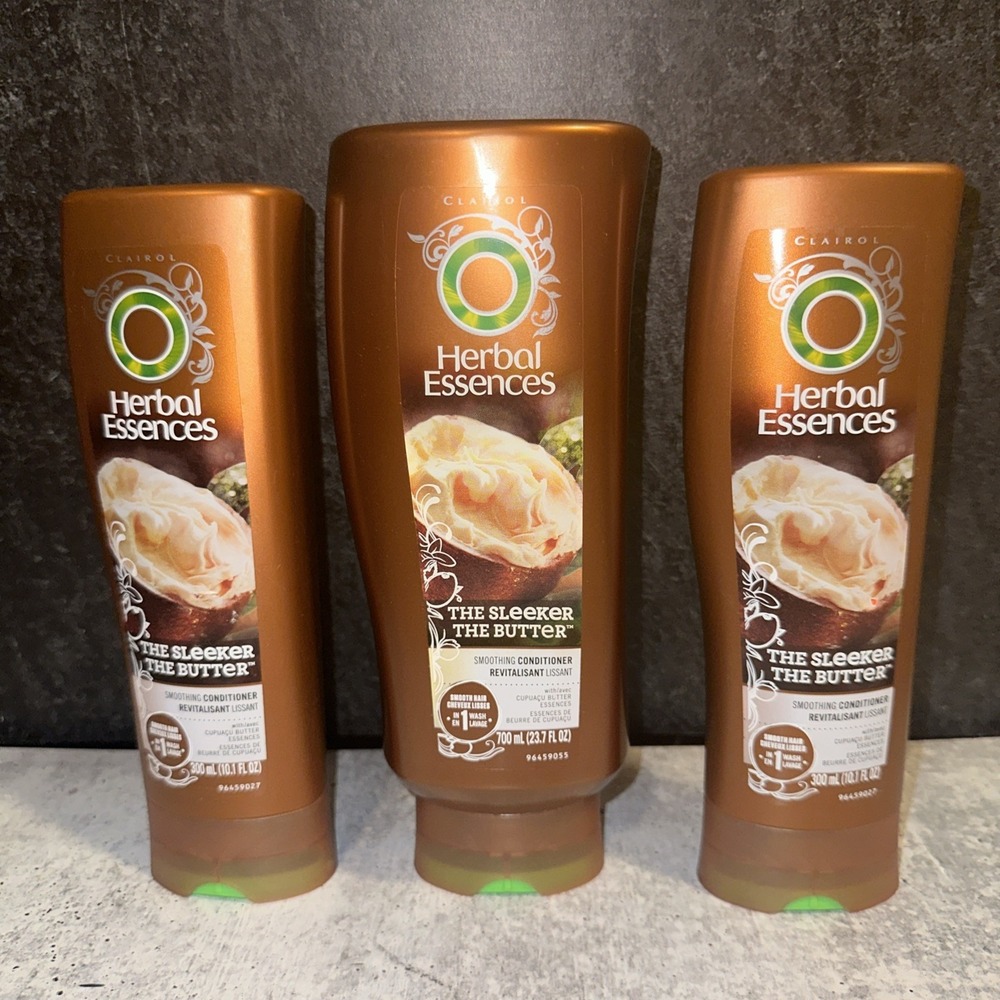 3 Lot Herbal Essences The Sleeker The Butter Conditioner 1 23.7 & 2 10.1oz